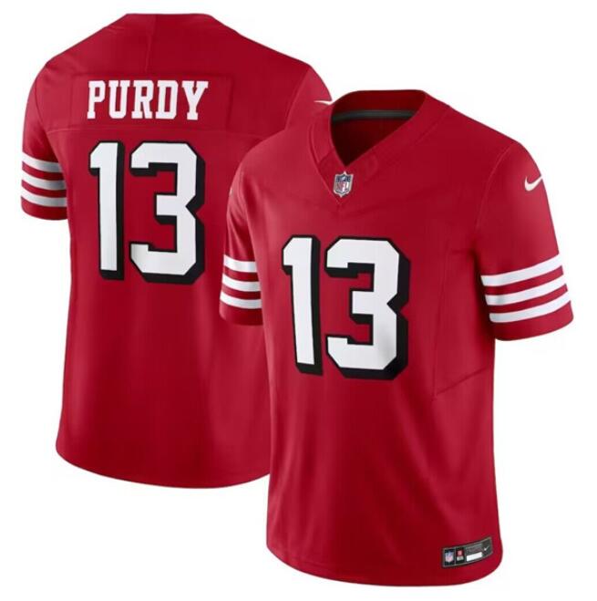 Youth San Francisco 49ers #13 Brock Purdy 2023 F.U.S.E. New Red Vapor Untouchable Limited Stitched Football Jersey